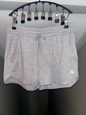 Reebok Women’s Heather Gray Drawstring Athletic Shorts